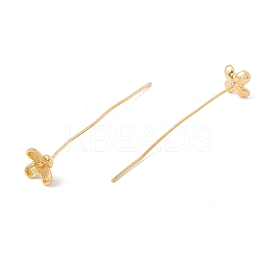 Brass Flower Head Pins FIND-B009-05G-1