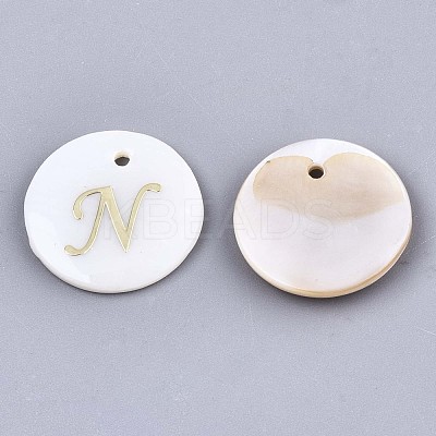 Natural Freshwater Shell Pendants SHEL-N027-04N-1