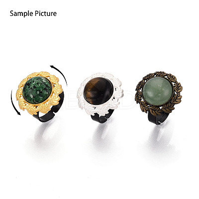 Adjustable Alloy & Iron Bezel Cup Ring Base with Rotatable Tray MAK-T012-01AB-1
