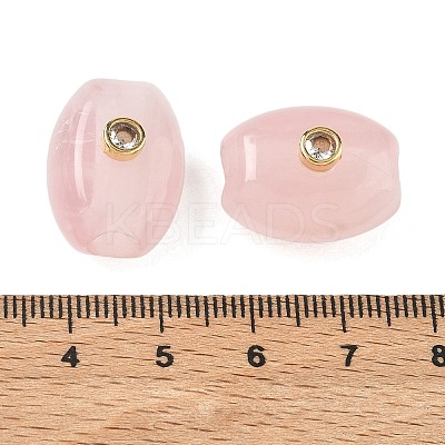 Natural Rose Quartz European Beads GG-CBA105B-02F-G-1