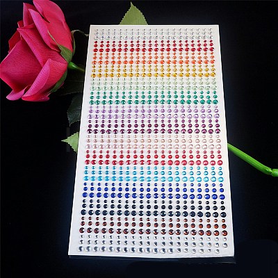 Self Adhesive Acrylic Rhinestone Stickers STIC-PW0012-04A-01-1