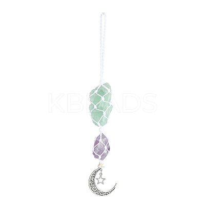 Nuggets Natural Gemstone Pocket Pendant Decorations HJEW-JM00994-02-1