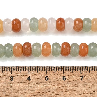 Natural Green Aventurine & Red Aventurine & Golden Silk Jade Beads Strands GG-CBA9281-A02-5x8mm-1