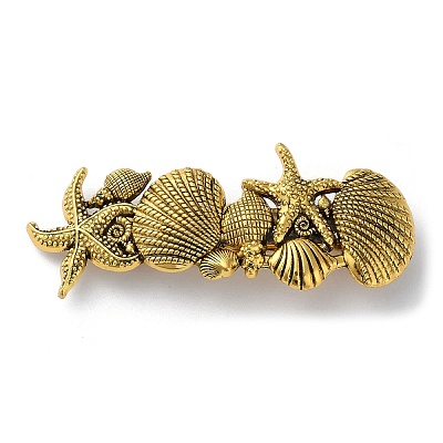 Shell Starfish Alloy Hair Barrettes PHAR-H071-01AG-A-1
