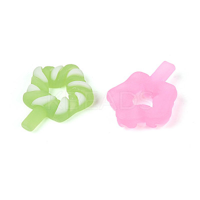 Luminous & Frosted Transparent Resin Cabochons RESI-T026-10M-1