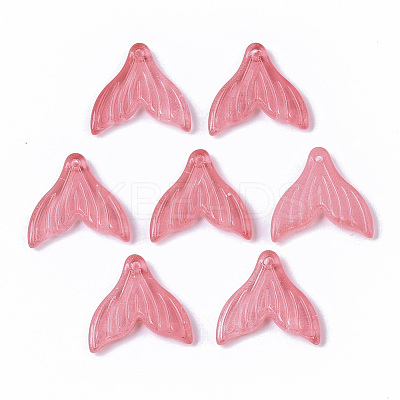 Transparent Spray Painted Glass Pendants GLAA-S190-009A-1