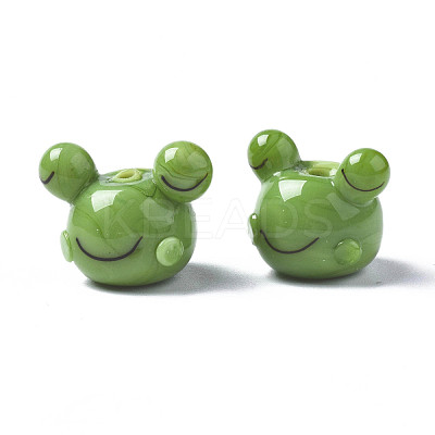 Handmade Bumpy Lampwork Beads Strands LAMP-Q031-011-1