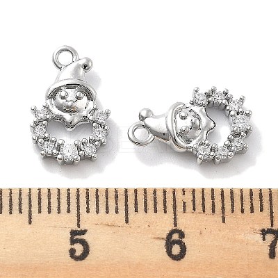 Micro Pave Clear Cubic Zirconia Pendants KK-M102-03P-1