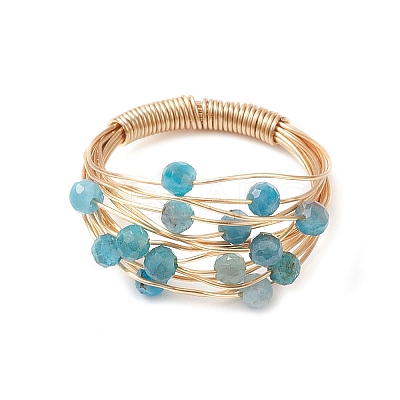 Natural Apatite Finger Rings RJEW-TA00221-01-1