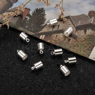 Brass Cord Ends KK-EC041-S-NF-1