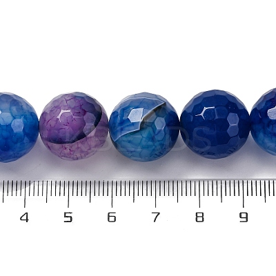 Natural Dragon Veins Agate(Dyed & Heated) Beads Strands G-K390-A08-01-1
