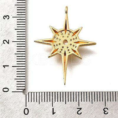 Brass Micro Pave Cubic Zirconia Pendants KK-U055-15G-1