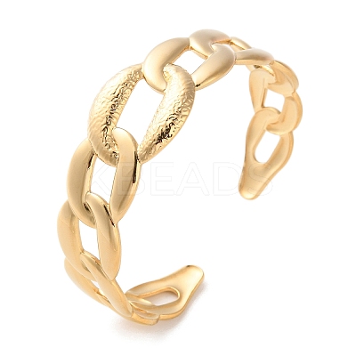 304 Stainless Steel Cuff Bangles for Women BJEW-K263-05G-15-1