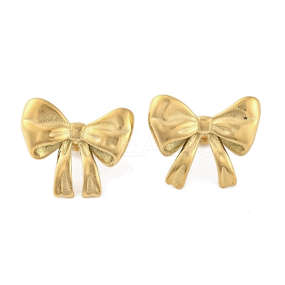Ion Plating(IP) 304 Stainless Steel Stud Earrings for Women EJEW-N054-08G-1