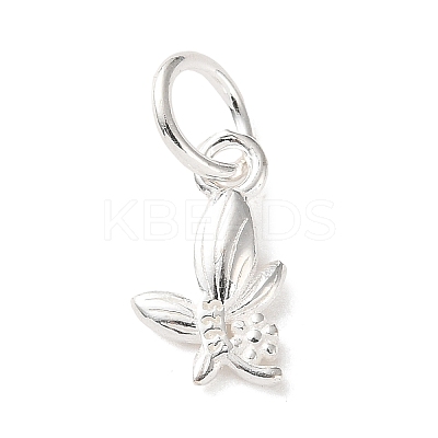 925 Sterling Silver Flower Charms STER-H118-07S-1