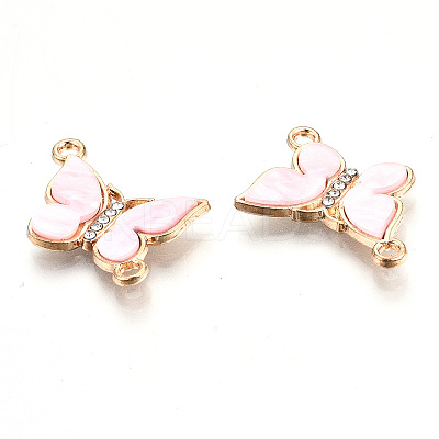 Eco-Friendly Alloy Micro Pave Clear Cubic Zirconia Links Connectors X-ENAM-Q437-058D-NR-1