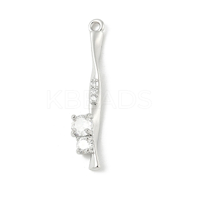 Brass Micro Pave Cubic Zirconia Pendants KK-M326-13A-P-1