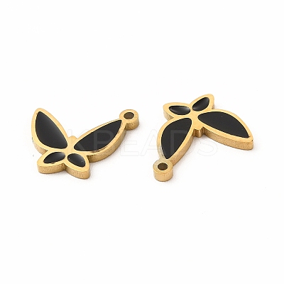 Ion Plating(IP) 304 Stainless Steel Enamel Pendants STAS-F291-02G-03-1