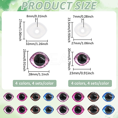 32 Bags 8 Styles DIY Doll Eye Making Kits DIY-PH0031-67-1