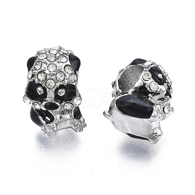 Rack Plating Alloy Enamel European Beads LS-MPDL-N039-090-1
