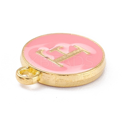 Golden Plated Alloy Enamel Charms X-ENAM-Q437-14F-1