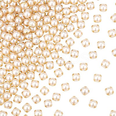 Sew on Acrylic Imitation Pearl SACR-GF0001-03C-1