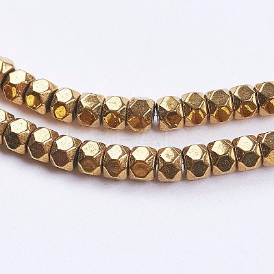Electroplate Non-Magnetic Synthetic Hematite Beads Strands G-F562-S07-1