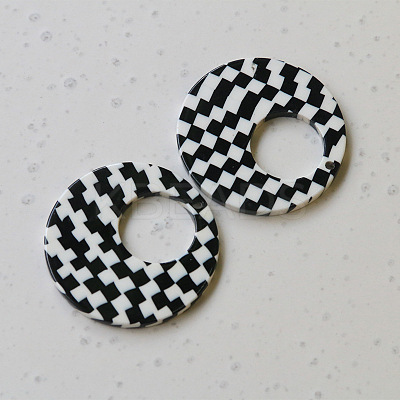 Acrylic Plaid Charm FIND-SZC0010-431-1