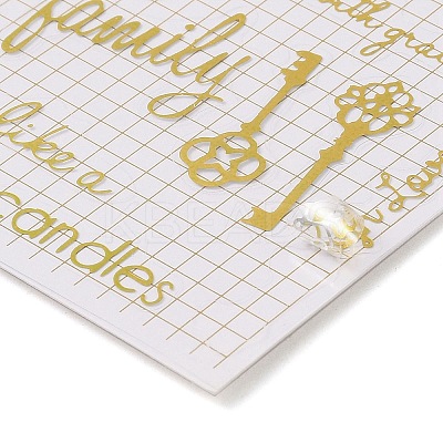 Hot Gold Foil Paper Self-Adhesive Stickers DIY-K076-01C-1