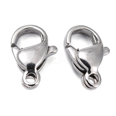Tarnish Resistant Polished 316 Surgical Stainless Steel Lobster Claw Clasps X-STAS-R072-11A-1