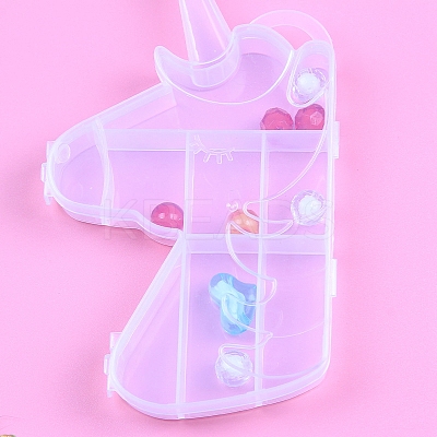 8 Grids Unicorn Shape Plastic Organizer Boxes LS-ANIM-PW0001-114-1