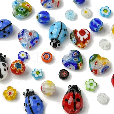 33Pcs Handmade Lampwork Beads LAMP-FS0001-12-1