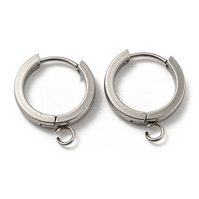 Tarnish Resistant 201 Stainless Steel Huggie Hoop Earrings Findings STAS-A167-01N-P-1