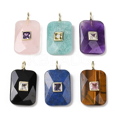 Natural Mixed Stone Pendants G-I391-03G-M-1