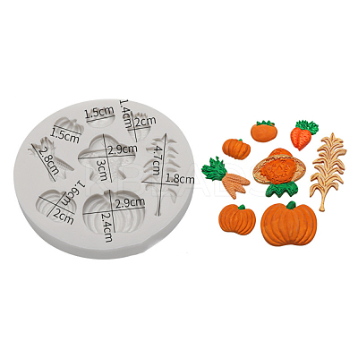 DIY Autumn Ornament Food Grade Silicone Molds DIY-G054-B02-1