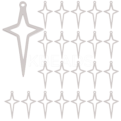 50Pcs 304 Stainless Steel Pendants STAS-HY0001-50-1