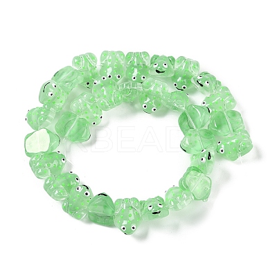 Transparent Glass Enamel Beads Strands GLAA-B021-05B-1