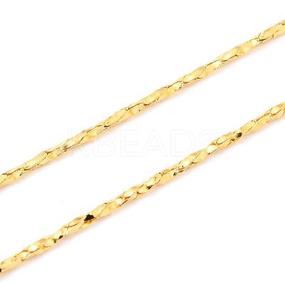 Gold Plated Tin Alloy Snake Chain Fine Necklaces NJEW-BB10181-18-1