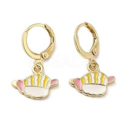 Real 18K Gold Plated Brass Dangle Leverback Earrings EJEW-L268-021G-01-1