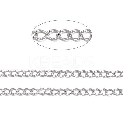 Tarnish Resistant 304 Stainless Steel Twist Chains CHS-K001-24-3mm-1