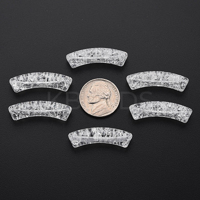 Transparent Crackle Acrylic Beads CACR-S009-001A-NA-1