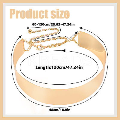60MM Iron Wide Waist Belts AJEW-WH0481-484A-1