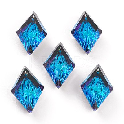 Embossed Glass Rhinestone Pendants GLAA-J101-04B-001BB-1