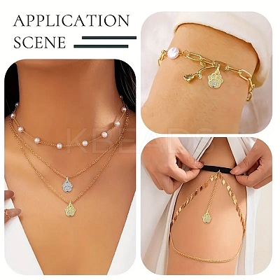 5Pcs Rack Plating Brass Micro Pave Clear Cubic Zirconia Charms KK-YW0003-36G-1
