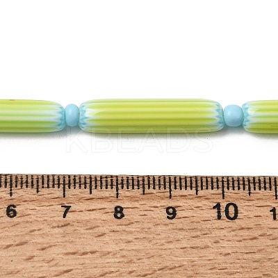 Handmade Lampwork Chevron Beads LAMP-Z019-01-15-1
