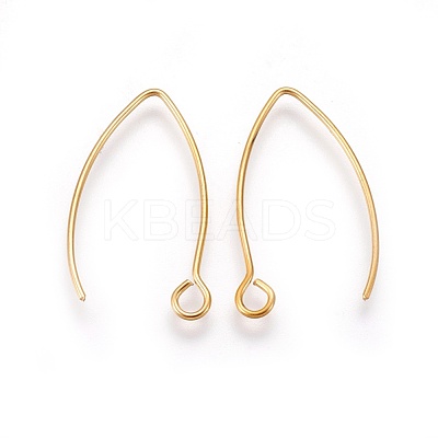 Ion Plating(IP) 304 Stainless Steel Earring Hooks STAS-O119-03G-1