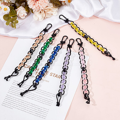 6Pcs Polyester & Spandex Cord & Resin Golf Beads Count Stroke Score Counter HJEW-DR00175-1