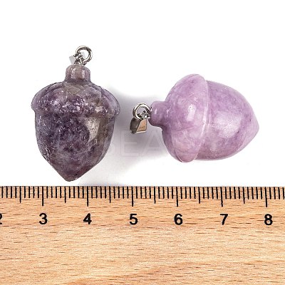 Natural Lepidolite Pendants G-Q172-08P-04-1