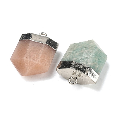 Natural Mixed Gemstone Pointed Pendants G-M431-05P-1
