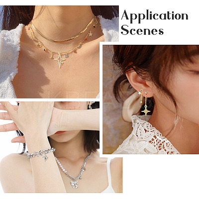 18Pcs 9 Style Brass Micro Pave Clear Cubic Zirconia Pendants KK-TA0001-10-1
